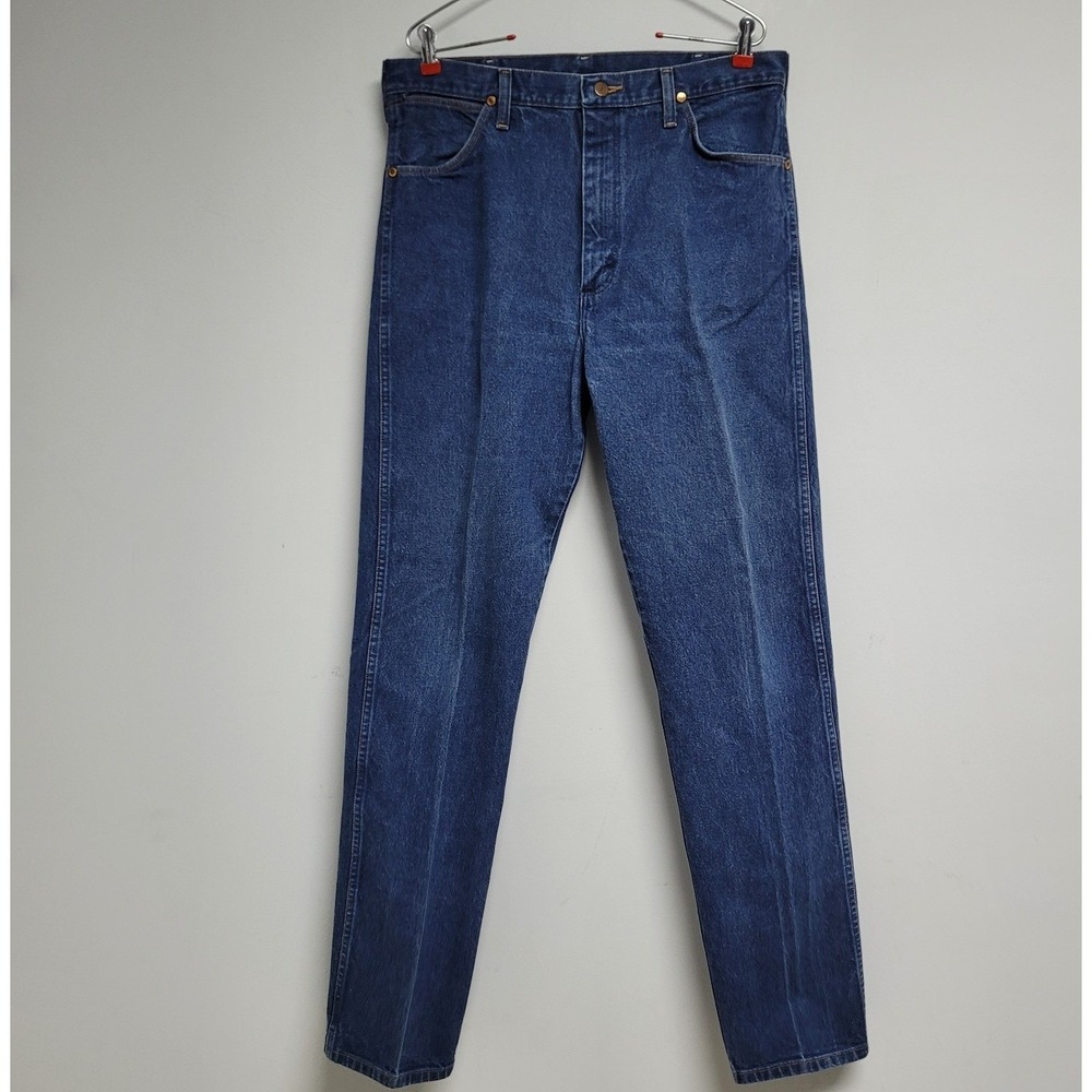 Vintage Wrangler 13MWZ Blue Denim Jeans USA Made 35x36 Mens